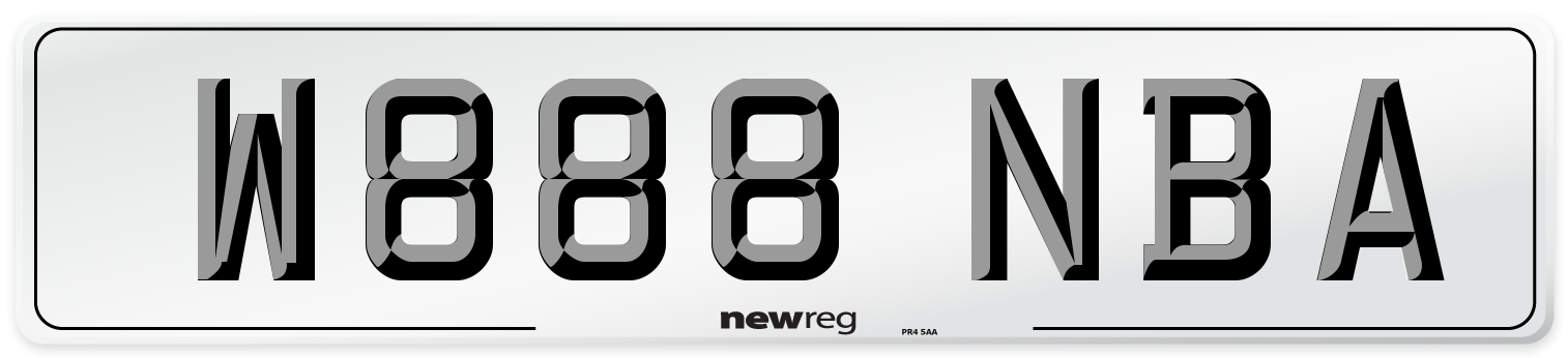 W888 NBA Number Plate from New Reg